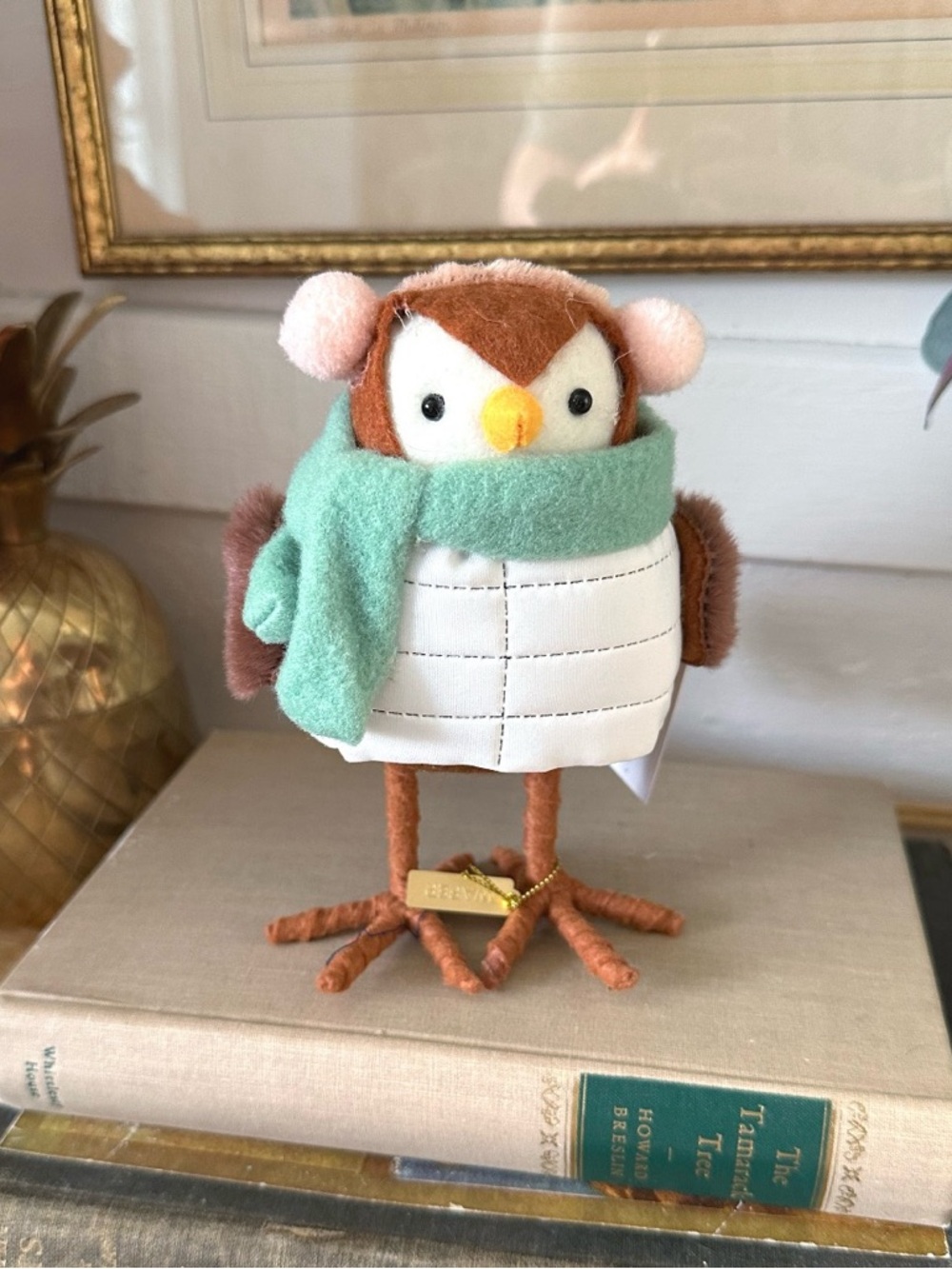2023 Target Featherly Friends Christmas Bird WAFER White Vest Green Scarf Nwt